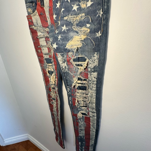 Ralph Lauren Demin & Supply American Flag Jeans, Size 25 - Picture 5 of 8